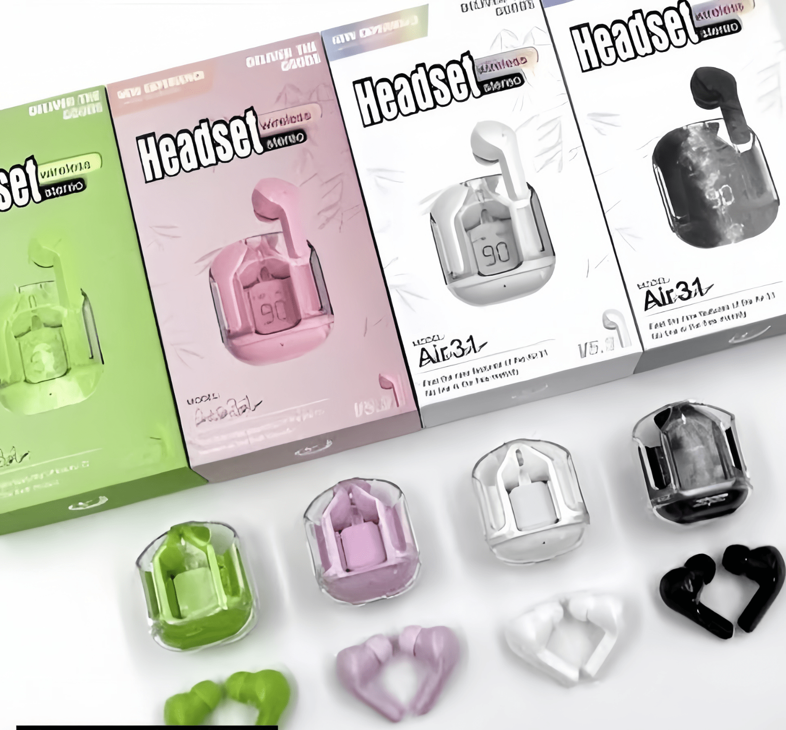 Air 31 Digital Display Case Earbuds by Yasrab Shopping