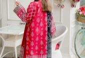 3pc women’s stitched slik chunri print suit by J/Z Hasni