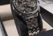 Rolex skeleton Automatic silver and black dial by Muneeb Asif