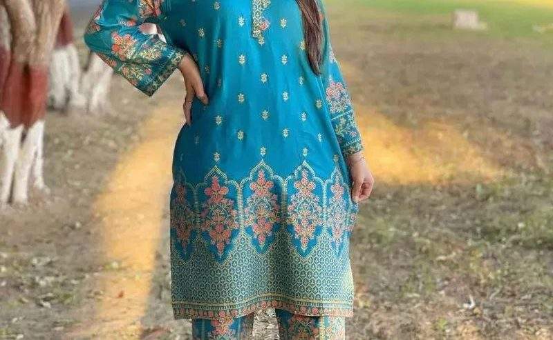 Woman stitched dress by Saghir