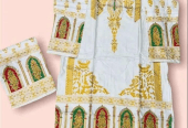 2 PCs women stitched linen printed suits by Hamza siddique