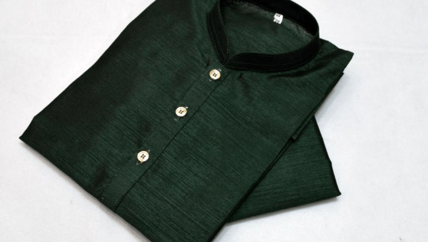 2 pcs boy stitched silk plain kurta and shalwar suit by Syed Hasnain Shah