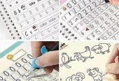 4pice set magic practice copybooks for kids by M. Bilal