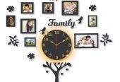 Beautiful family tree laminated wall clock with backlight by Syed Hasnain Shah