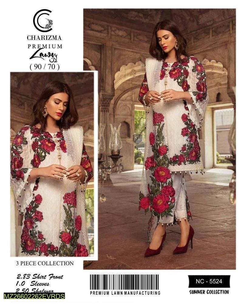 3 piece Lawn wandering dress by Farming With taste vlogs