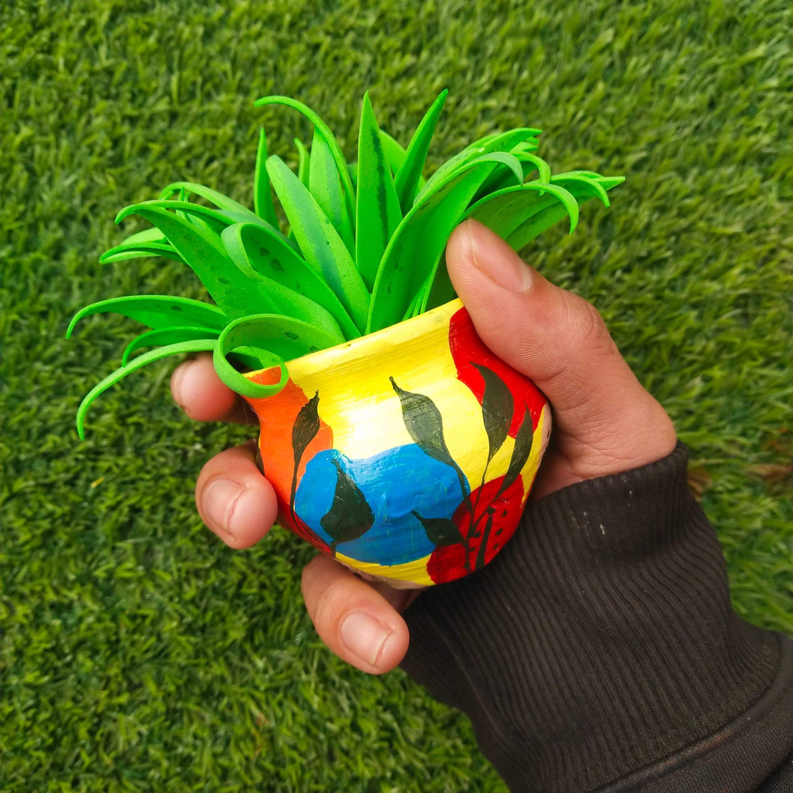 Cute matka planters by The Craft Buckett