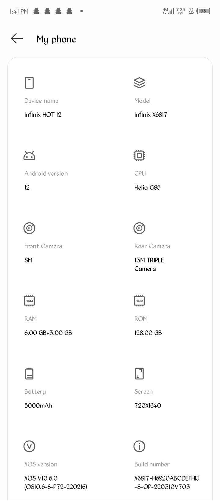 INFINIX HOT 12 URGENT SELL 6+3/128 5000 MAH BATTERY HELIO G85 GAMING P by OP AZADAR