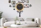 Beautiful family tree laminated wall clock with backlight by Syed Hasnain Shah