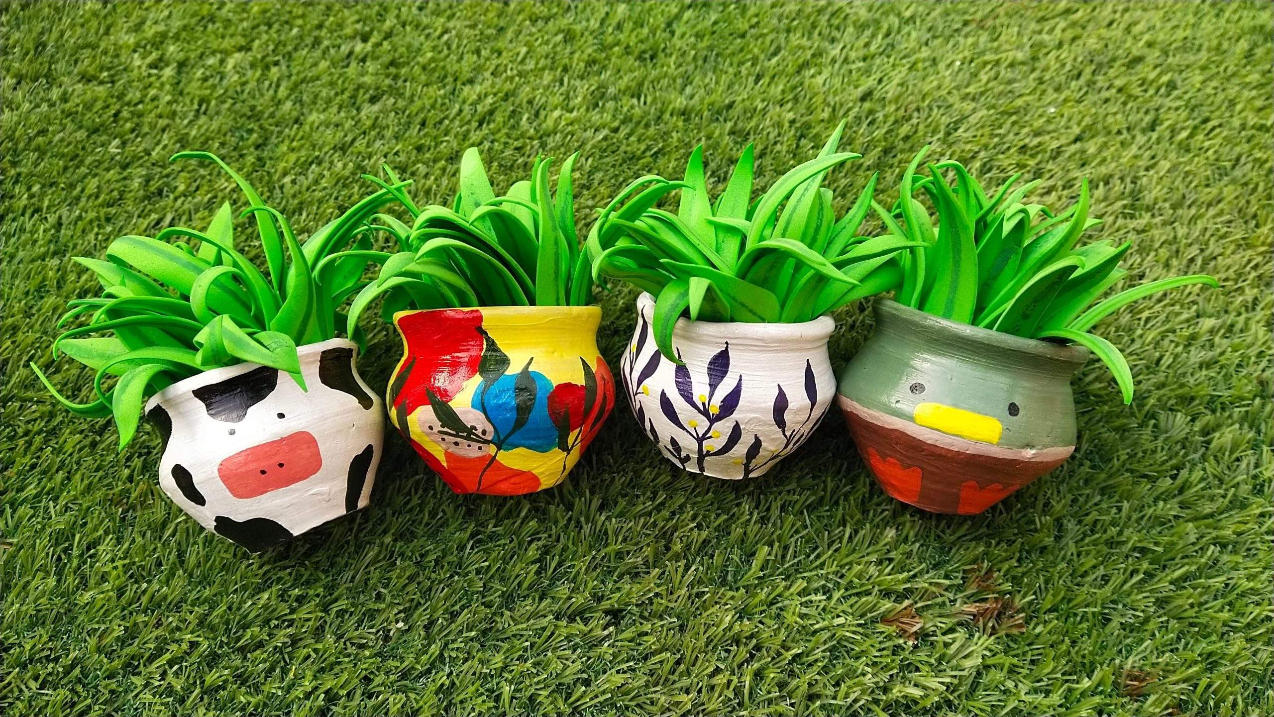 Cute matka planters by The Craft Buckett