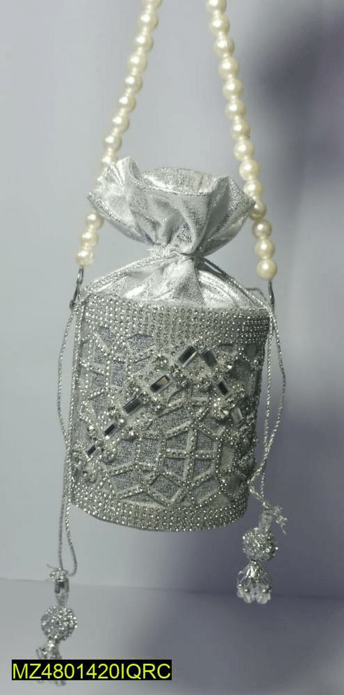 Bridal Fancy Bucket Clutch by Zohanali Ali