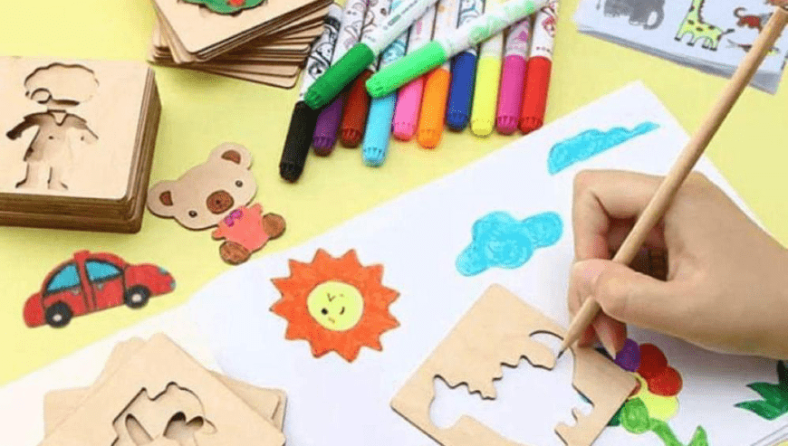 Wooden Stencils, Pack of 16 by Fakhra Qazi
