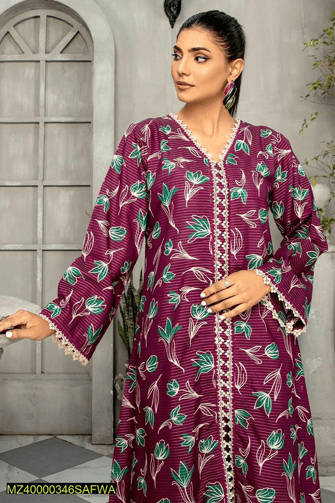 2 pcs woman’s Unstitched masuri printed suit by Syed Hasnain Shah