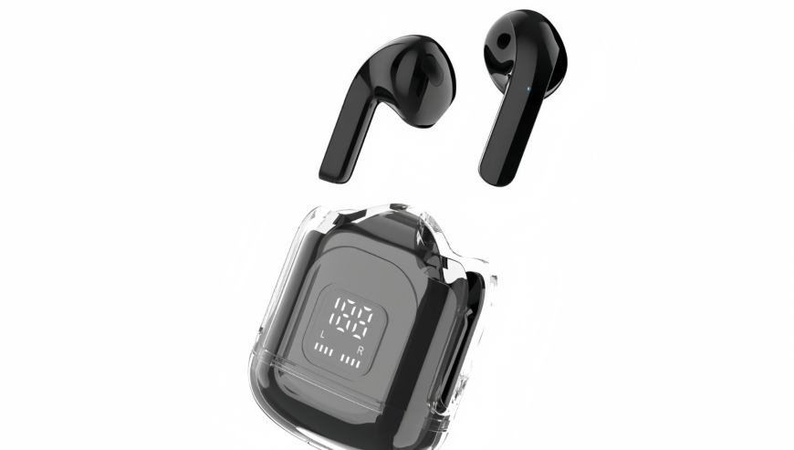 Air 31 Digital Display Case Earbuds by Yasrab Shopping