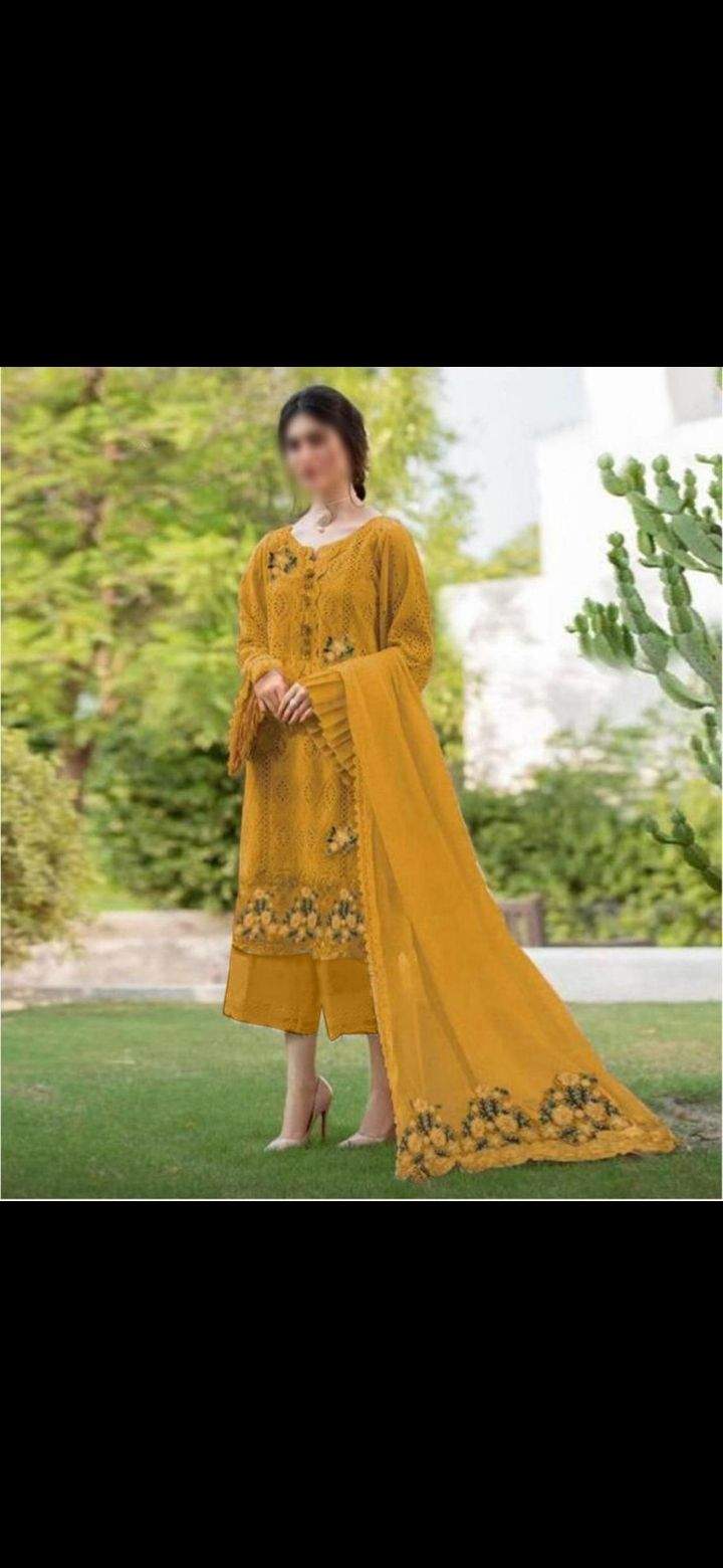 3pc Chicken Kari embroidery collections by M. Bilal