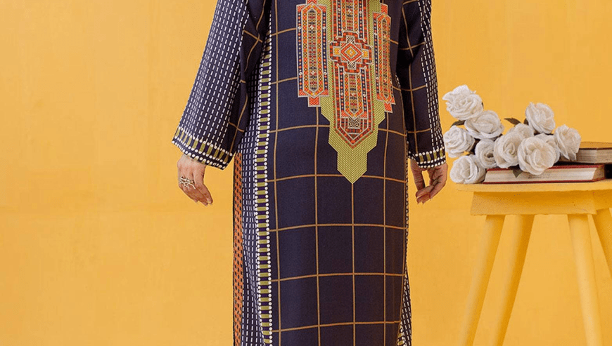 1 pc safwa woman’s Unstitched viscose printed suit by Syed Hasnain Shah