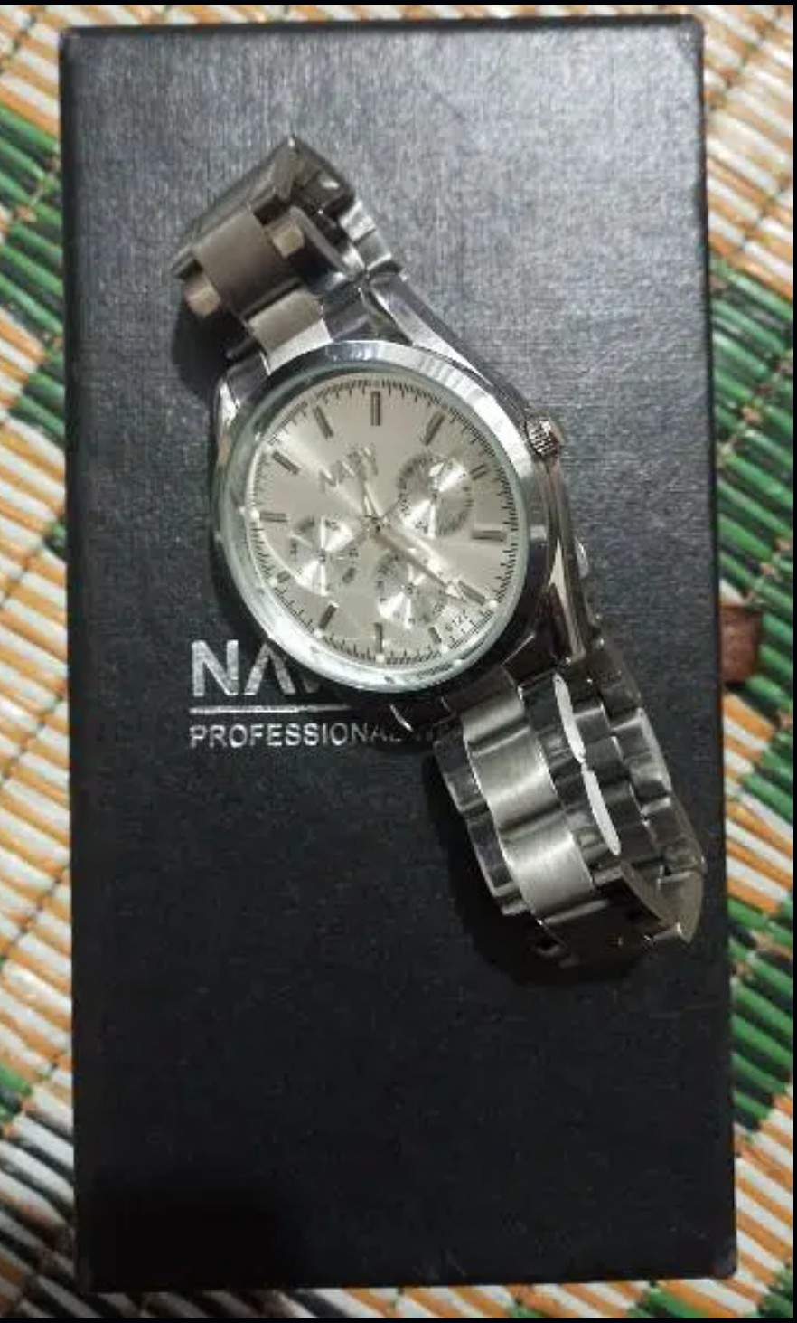 Nary watch 6127 for mens- silver- waterproof by vincenzo craftsmanship