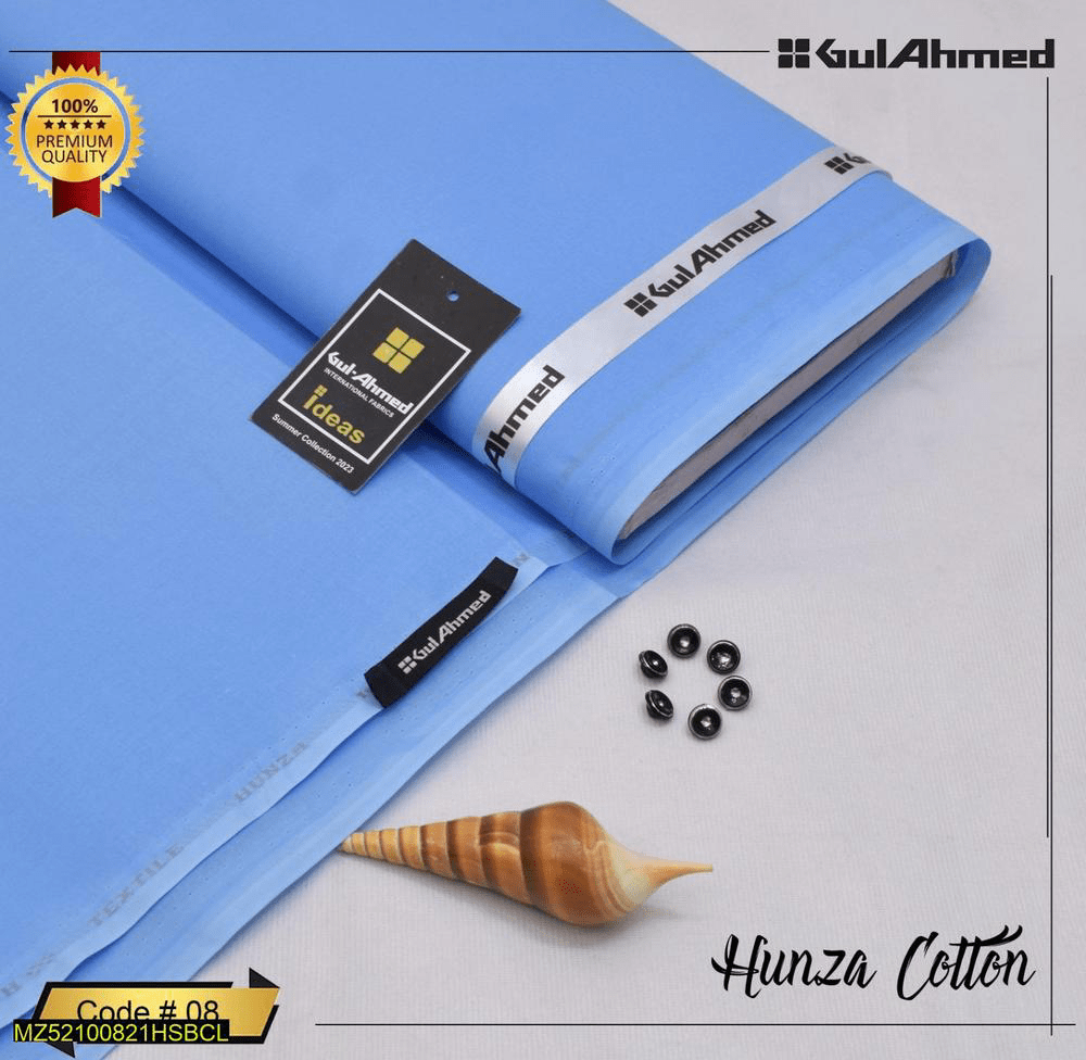 Men’s Unstitched Cotton Plain Suit by Abuzar Businessman