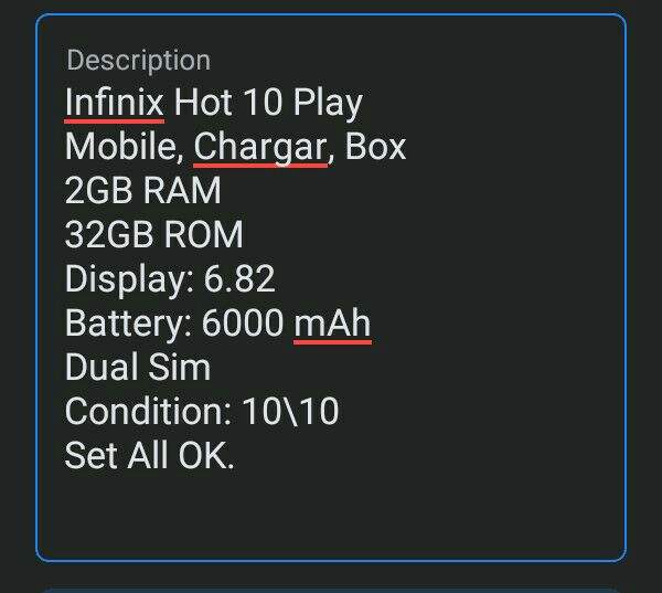 Infinix Hot 10 play by Rida ayan