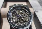 Rolex skeleton Automatic silver and black dial by Muneeb Asif