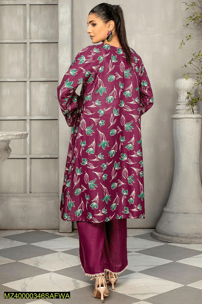 2 pcs woman’s Unstitched masuri printed suit by Syed Hasnain Shah