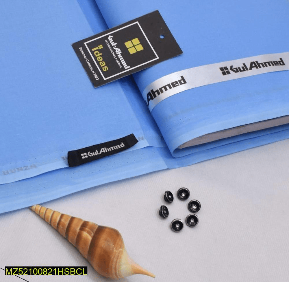 Men’s Unstitched Cotton Plain Suit by Abuzar Businessman