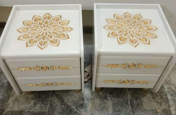 Bed set / Almira / Side tables / shoe rack / Dressing table by Kamal Basha