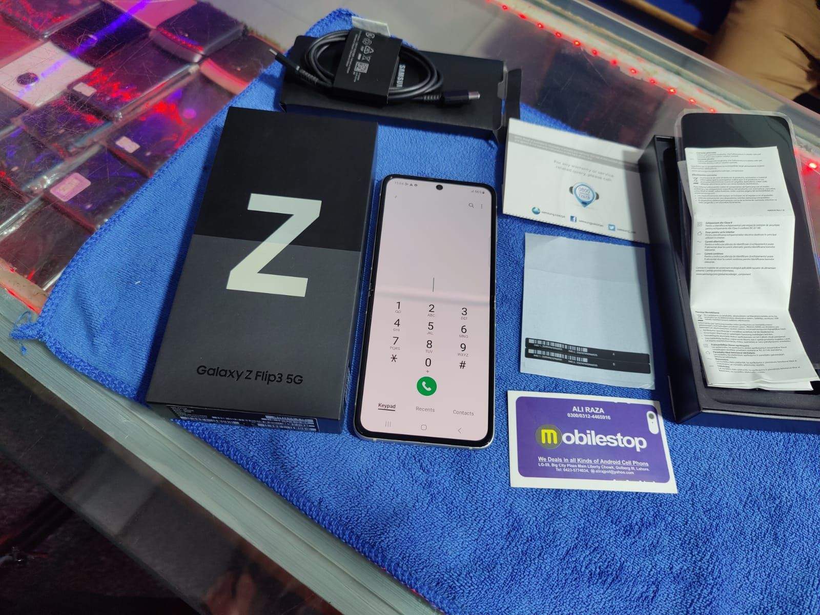 Samsung Z flip 3 official pta good condition front screen dot by Hassaan Rajpoot