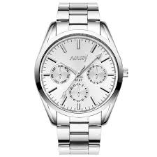 Nary watch 6127 for mens- silver- waterproof by vincenzo craftsmanship