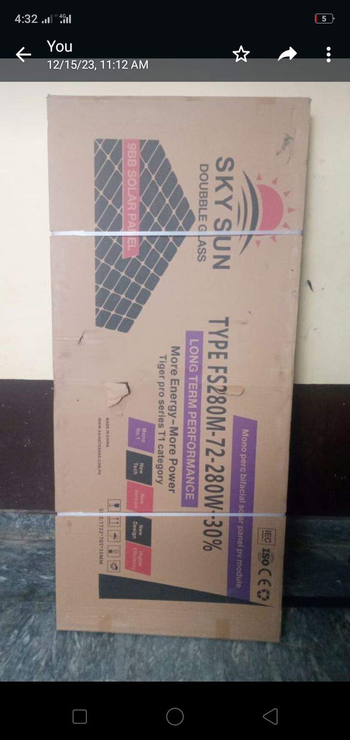 3 Sollr panal 280w dubble glass 17000 ek ka by noman ahmad