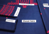 3piec3pieces woman unstitched Dhanak Embroidered suit by waheed Ali