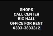 All kindz of Office ,Shop,Call center,Flat,Hall,for rent 0333-3833312 by Muhammad Farhan