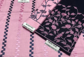 2pcs women unstitched lawn Embroidered suit by Hamza siddique
