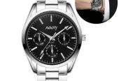 Nary watch 6127 for mens- silver- waterproof by vincenzo craftsmanship