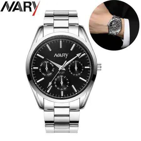 Nary watch 6127 for mens- silver- waterproof by vincenzo craftsmanship