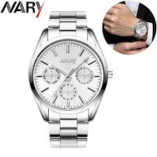 Nary watch 6127 for mens- silver- waterproof by vincenzo craftsmanship