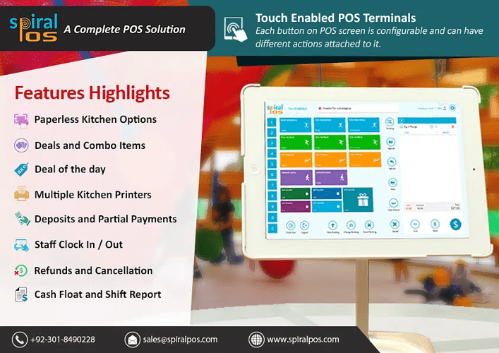 Restaurant Point of Sale Software | Fast Food Software | Spiral POS by Software Base Solution epos