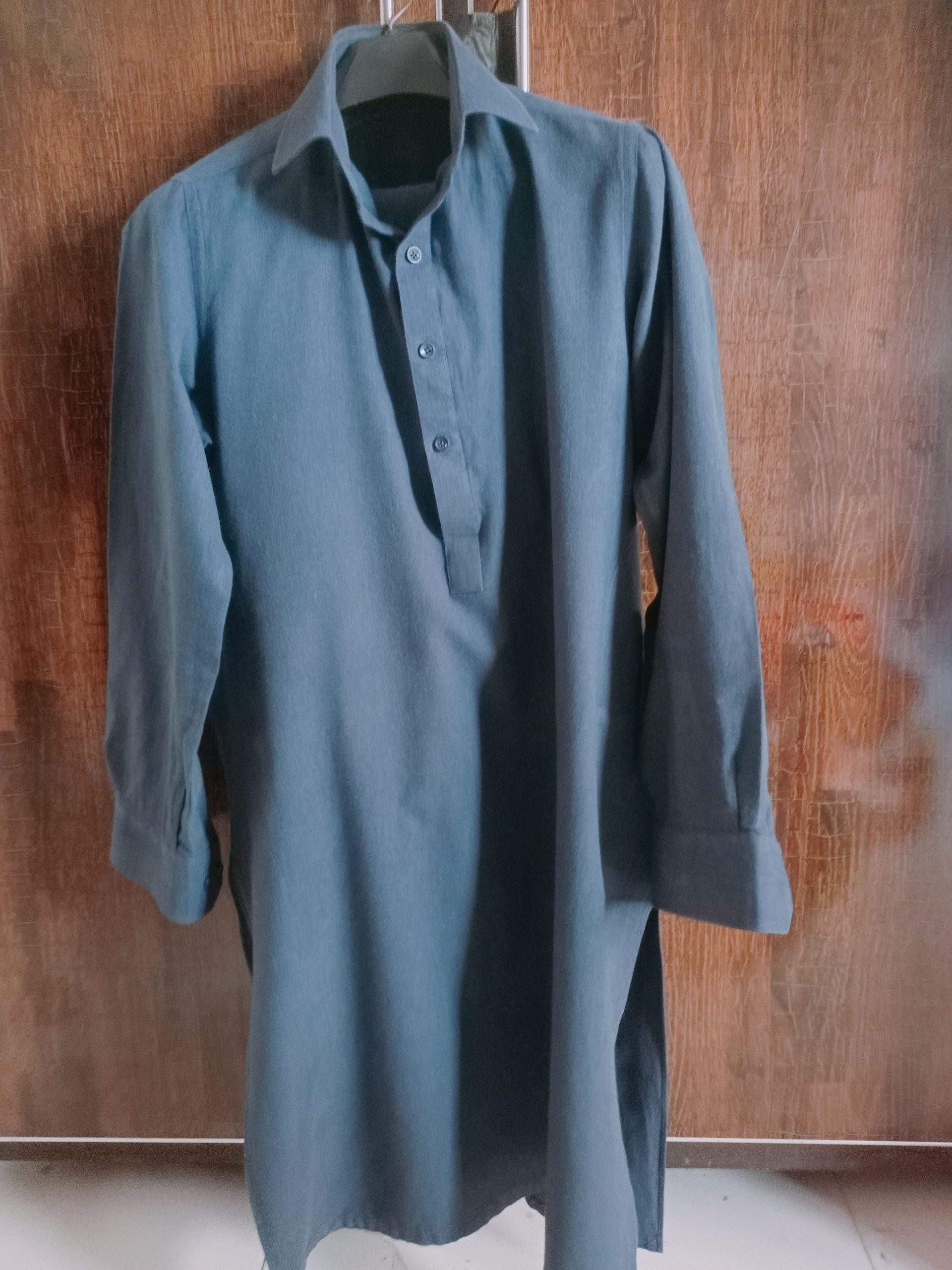 Kameez Shalwar (Kamalia Khaddar)medium size, Blue Color by Ali Sikandar