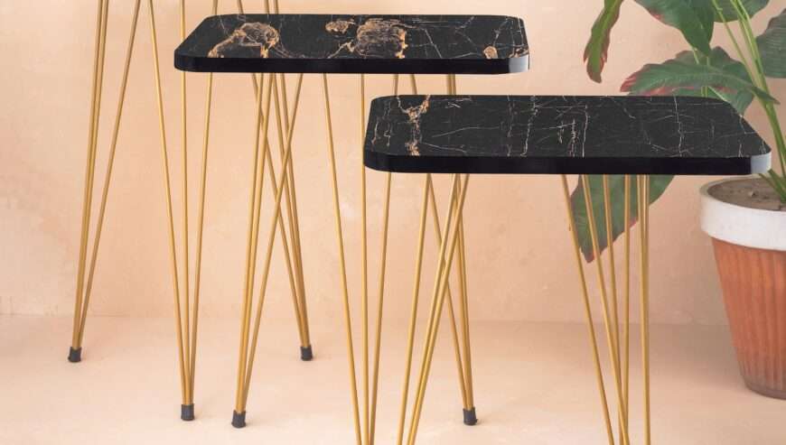 Nesting table living room table by Fahad Khan