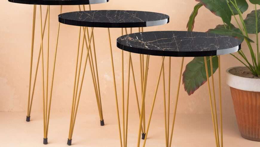 Nesting table living room table by Fahad Khan