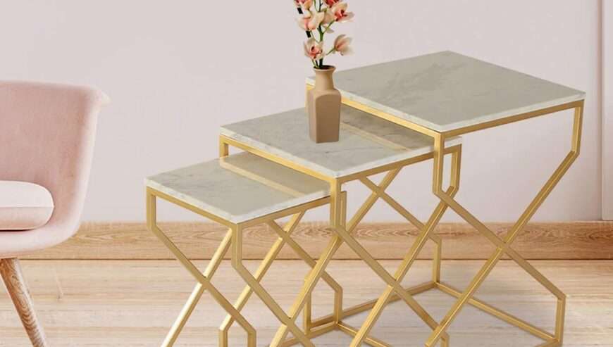 Nesting table living room table by Fahad Khan