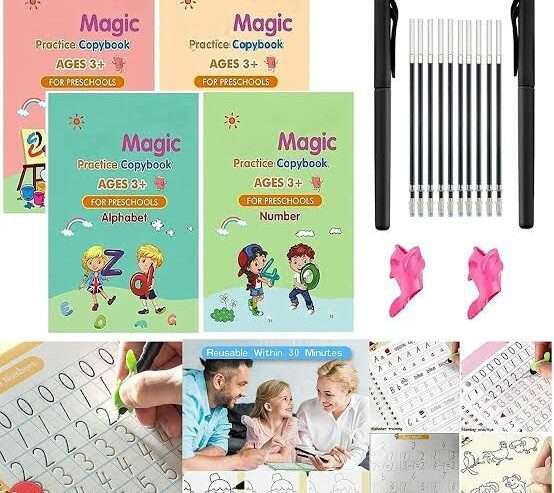 Sank Magic Practice Copybook – Reusable Handwriting Workbook for Kids
