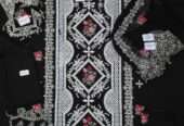 Unstitched embroided 3 PCs women suit