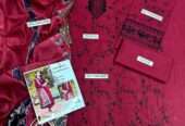 Unstitched embroided 3 PCs women suit