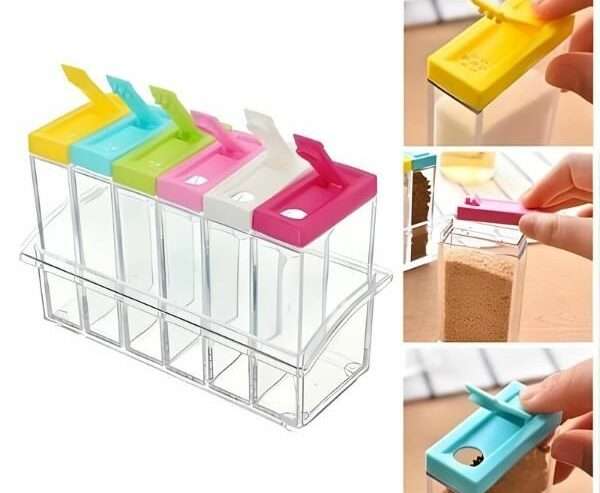 6 PCs spices jars set