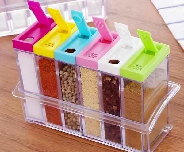 6 PCs spices jars set