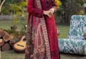 Unstitched embroided 3 PCs women suit