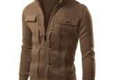 1 Pc Men’s Stitched Fleece Zipper Jacket