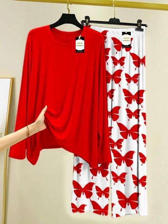 2 Pcs Women’s Stitched Night Suit