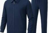 2 PCs Men’s Fleece Zipper Track Suit