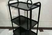 Versatile Black Tea trolley ,Durable iron Construction